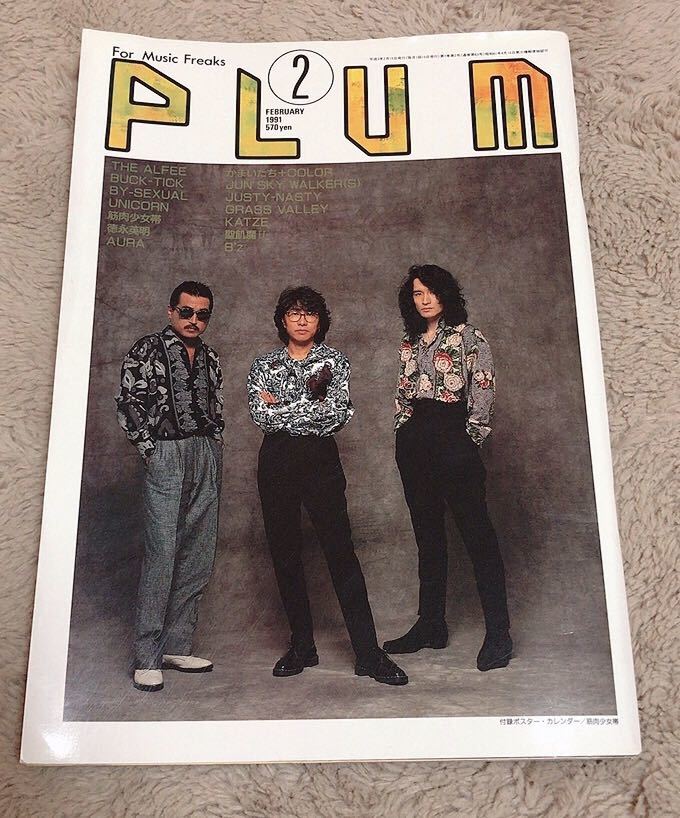 ポスターカレンダー付き！】「PLUM」1991年2月号・Vol.63・THE ALFEE