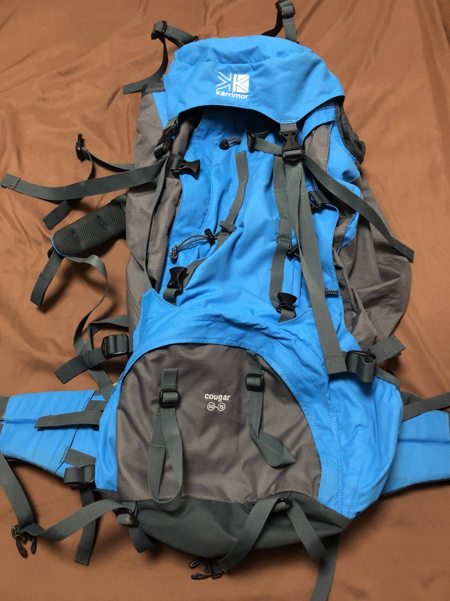カリマー Karrimor クーガー Cougar 50 75 カリマーブルー の落札情報詳細 ヤフオク落札価格情報 オークフリー スマートフォン版