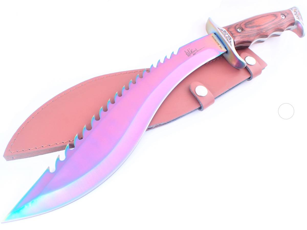 新品 Samurai Knives デストロイヤ 特大マチェット マシェット サバイバルナイフ チタンコーティングオーロラブレード アウトドアナイフ の落札情報詳細 ヤフオク落札価格情報 オークフリー スマートフォン版