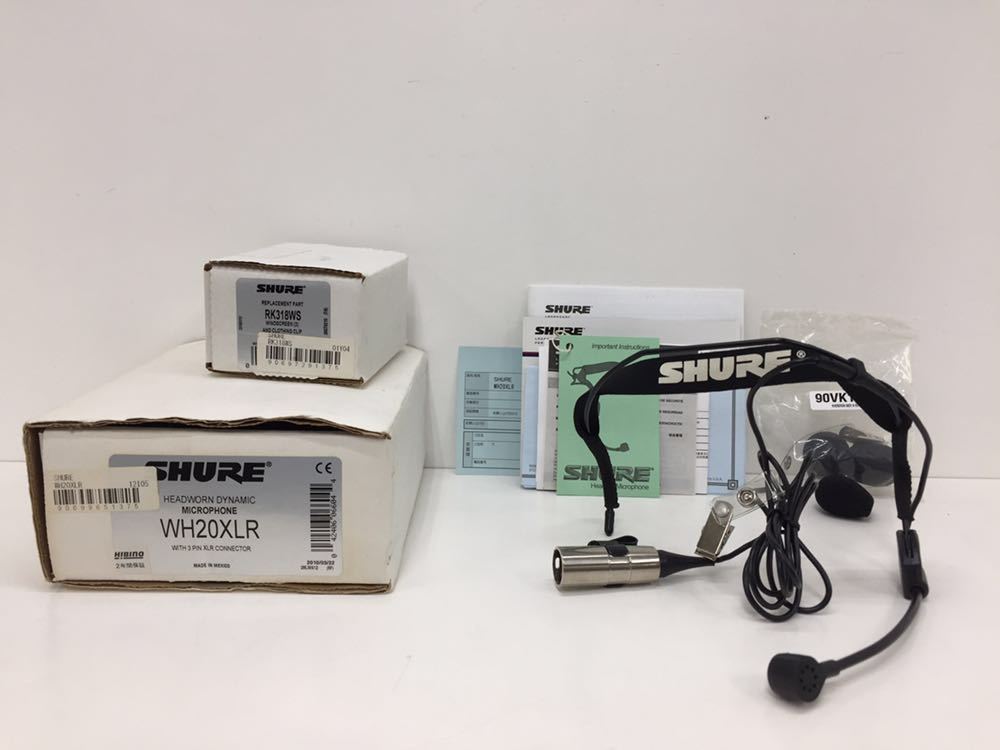 SHURE WH20XLR ヘッドセットマイクロホン ダイナミックマイク 箱付