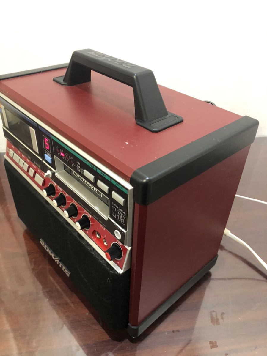 希少】SANYO 家庭用 カラオケ 機器 スピーカー PAT-K55 8トラ カセット