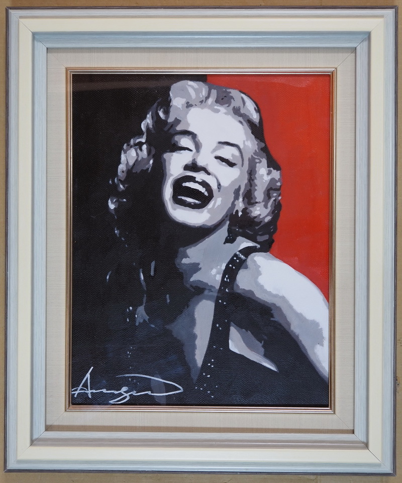 アメリカ洋画 人物 マリリン モンロー Marilyn Monroe アンディ ウォーホル Andy Warhol 中古油彩 F6号 額装 の落札情報詳細 ヤフオク落札価格情報 オークフリー スマートフォン版