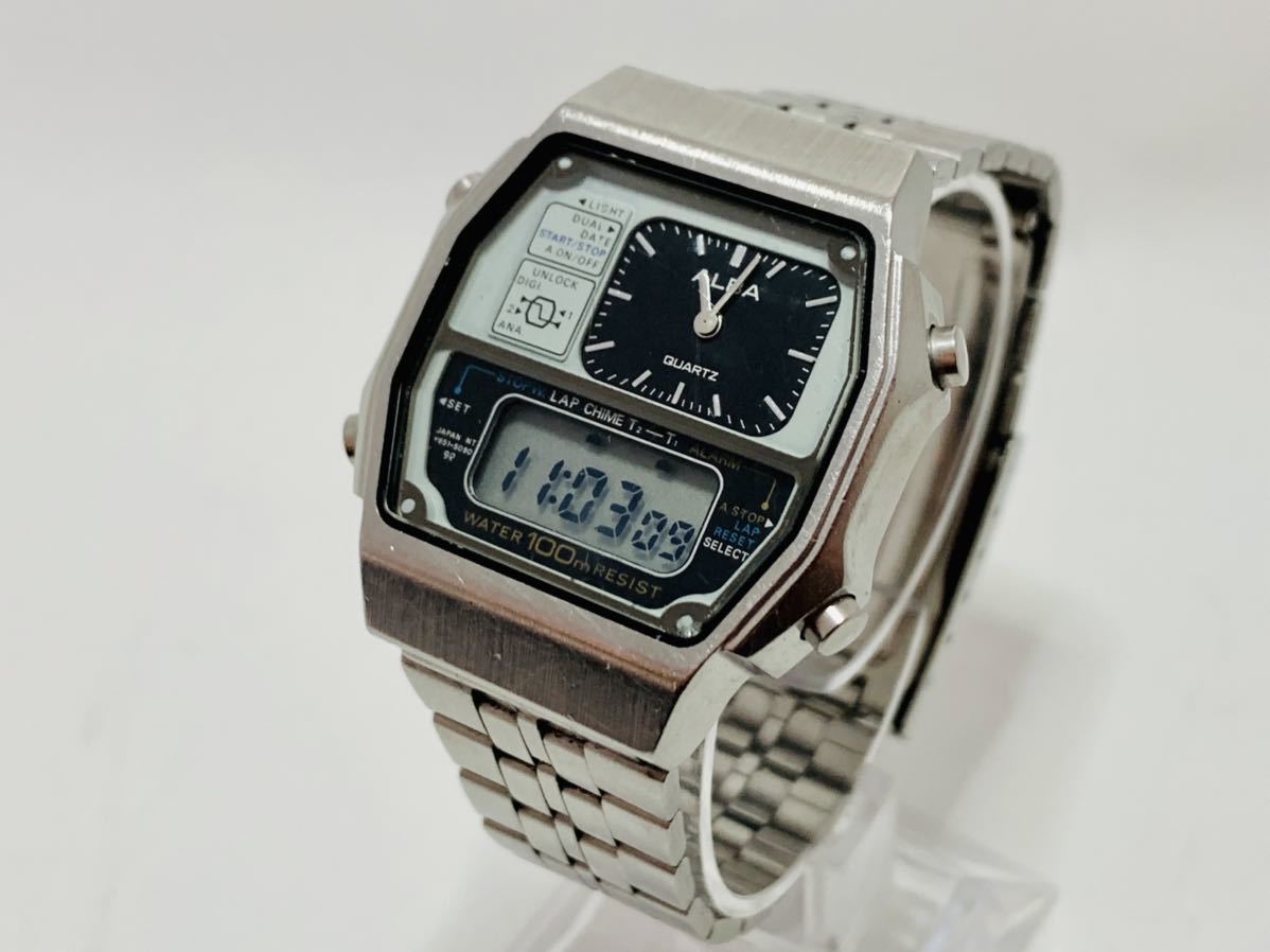 レア□動作良品□送料無料□ヴィンテージ SEIKO ALBA アルバツイン