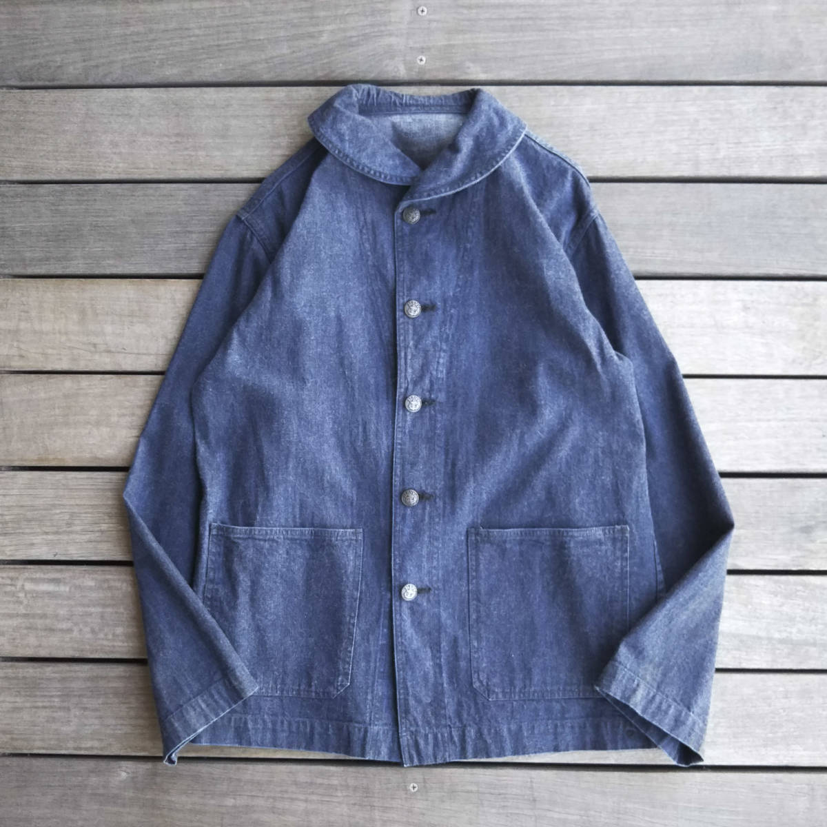 東洋エンタープライズ　バズリクソンズユーティリティジャケット　ヴィンテージ　古着 BUZZ RICKSON'S U.S.NAVY UTILITY JACKET Size38 ネイビー 東洋