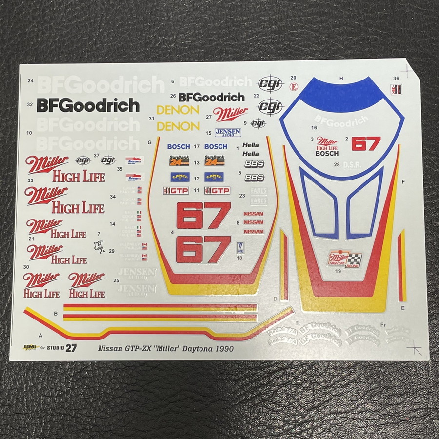 1/24 スペア デカール ニッサン GTP ZX-Turbo BF Goodrich デイトナ