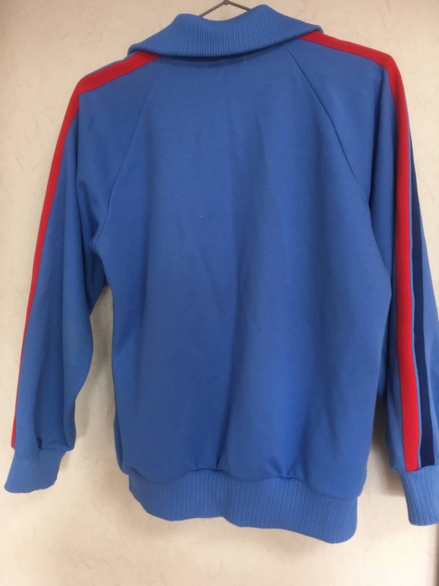 70s　asics　アシックス　Jelenk　ジェレンク　トラックジャケット/ジャージ　ヴィンテージ　青　ブルー　　古着 新品当時物 【アシックス ジェレンク ジャージ(上) 青 サイズ170
