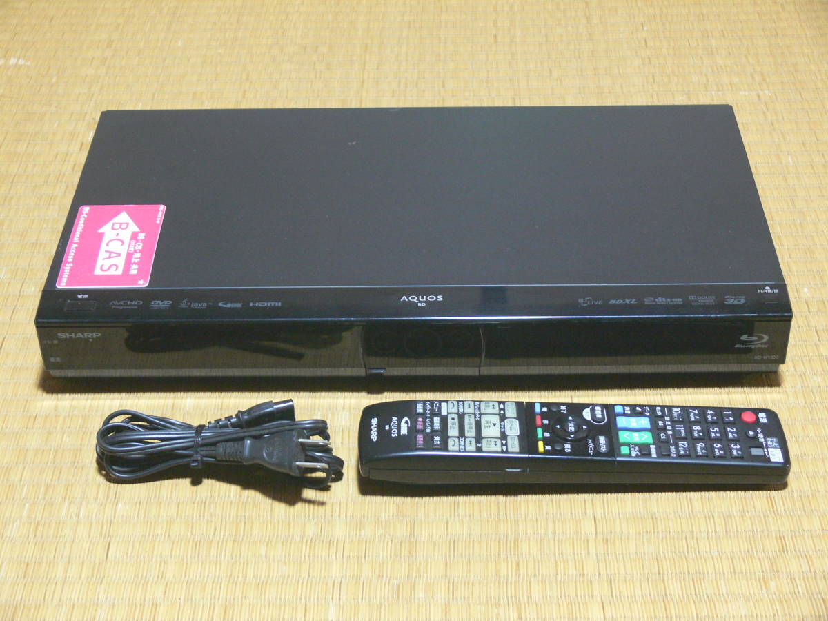 動作品 シャープ Bdーw1300 2番組同時録画 3d対応 1000gb リモコン 赤カード 電源コード の落札情報詳細 ヤフオク落札価格情報 オークフリー スマートフォン版