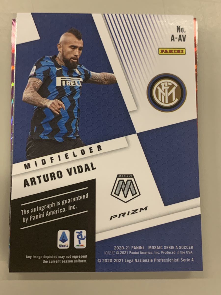 ARTURO VIDAL 2020-21 PANINI Mosaic Serie A Prizm Auto 直筆