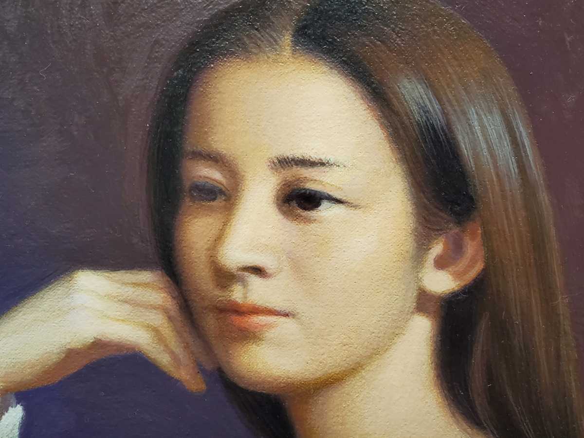 管GO1040】真作 柳田補 晩秋 10号 油彩 写実の鬼才 絵画