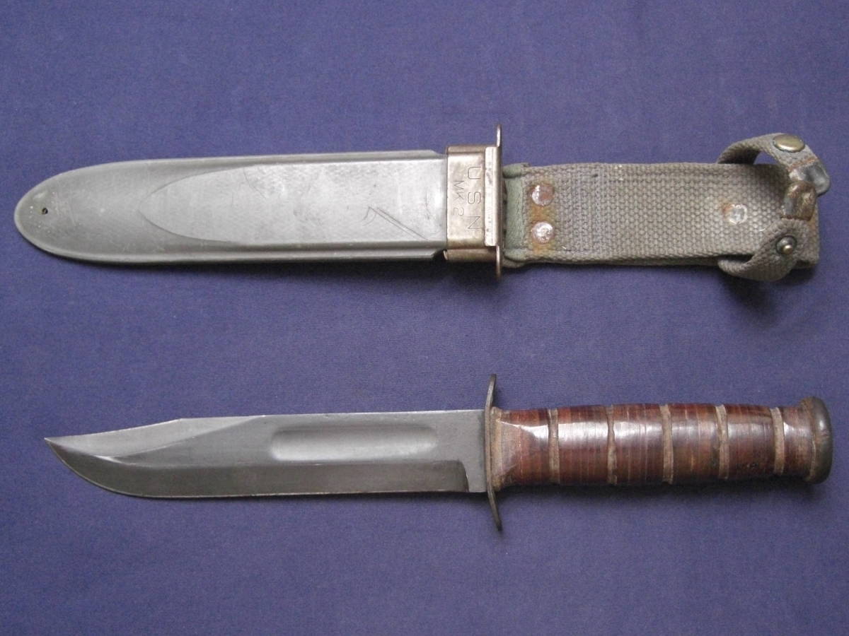 米軍 USN MK2 ナイフ KA-BAR シース付き 米海軍 マーク2 ケーバー