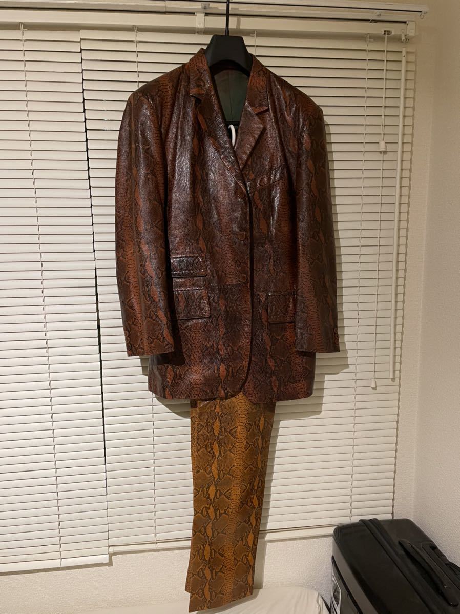 美品 ポールスミス セットアップ スーツ ゼニア社 黒 春夏秋口 L A769