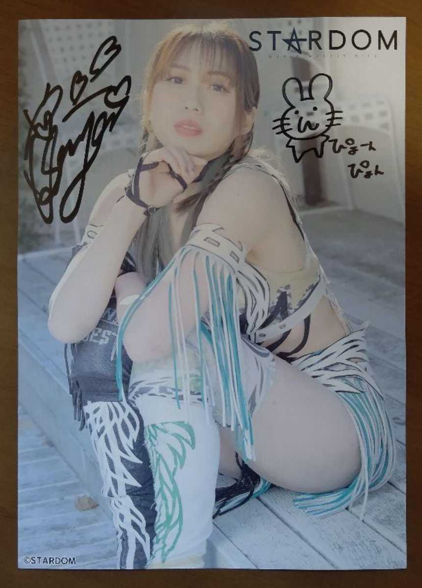 新品】プロレス スターダム 上谷沙弥ポートレート【直筆サイン