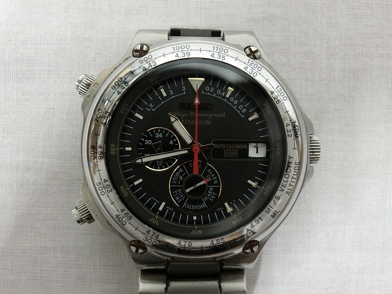 B4647 セイコー SEIKO 6M23-7010 スペースナビゲーター クォーツ B4647 セイコー SEIKO 6M23-7010 スペースナビゲーター クォーツ