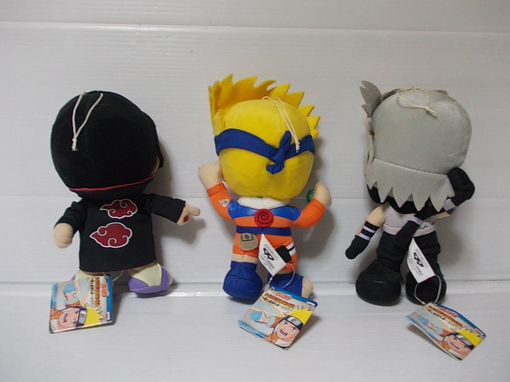 NARUTO 　うずまきナルト　非売品 螺旋丸　ぬいぐるみ NARUTO ナルト☆ポーズがついてるよぬいぐるみ～放て螺旋丸編～ 3種