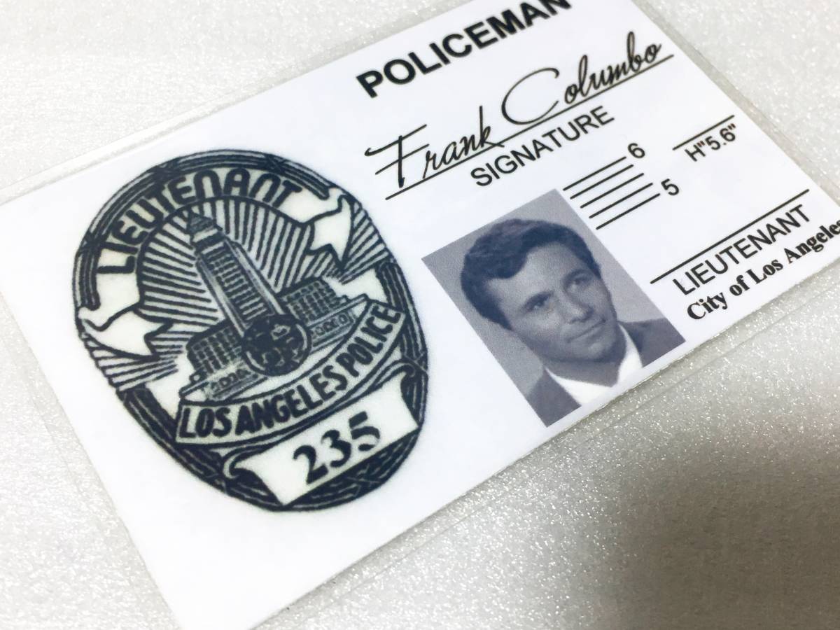 76 刑事コロンボ　ロスアンジェルス市警　ルテナント　フランクコロンボ　I 傷や汚れあり】◇アメリカドラマ 記念品グッズ 刑事コロンボ フランク