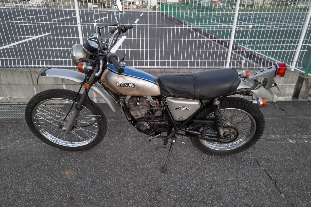 (レストアベース)Honda ホンダ エルシノアMT125 書類/鍵有り VM26キャブ装着 エンジンOH済 おまけ多数有り ホンダ エルシノア125 MT125 実動 ベース車両