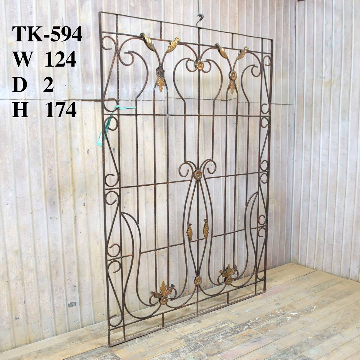 最も優遇 T594 W124 H174 特大アンティークフェンス ガーデニング シャビーな古い鉄柵 工業系 アイアン ビンテージ ゲート 庭園 つる植物 Ftg 期間限定 30 Off Mis Pmi Or Id