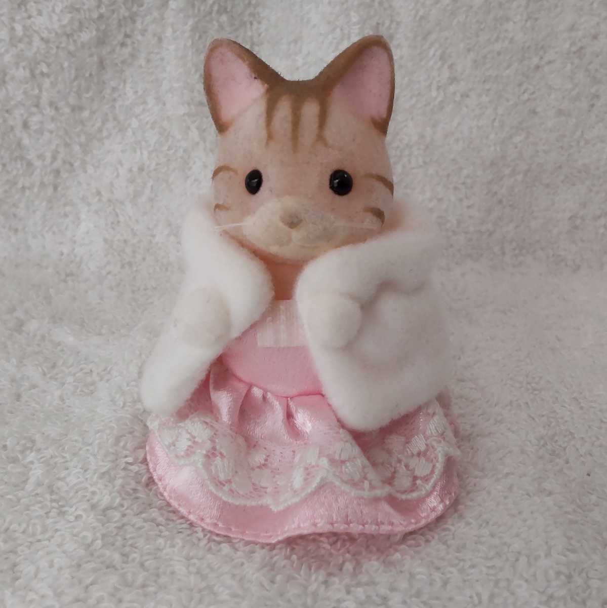 目立った傷や汚れなし】ピンクシマネコ 女の子 しまねこ シルバニア