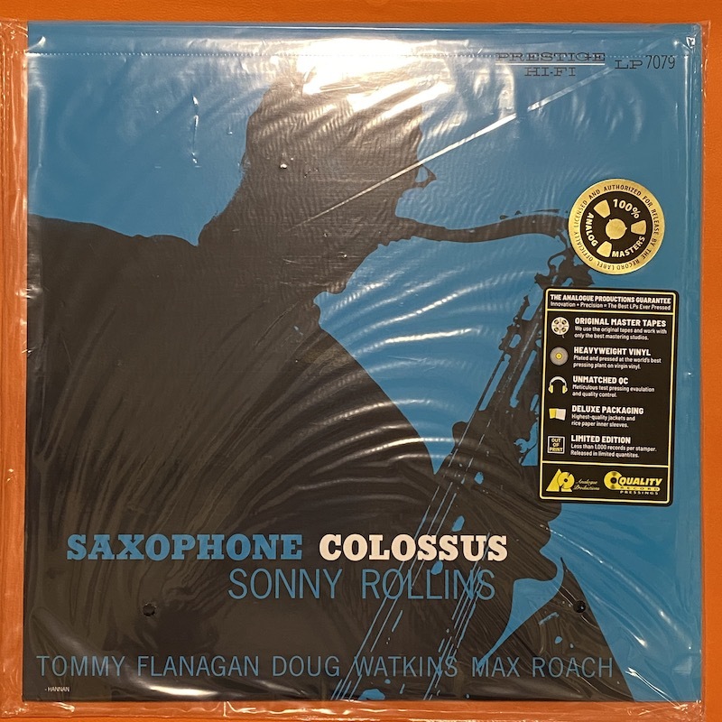 【未使用】新品未使用 高音質盤 SONNY ROLLINS SAXOPHONE COLOSSUS ANALOGUE PRODUCTIONS