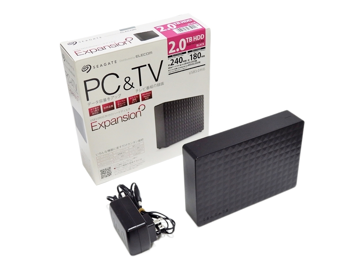 SEAGATE シーゲート 4TB HDD SRD0NF2 外付ハードディスク 動作品