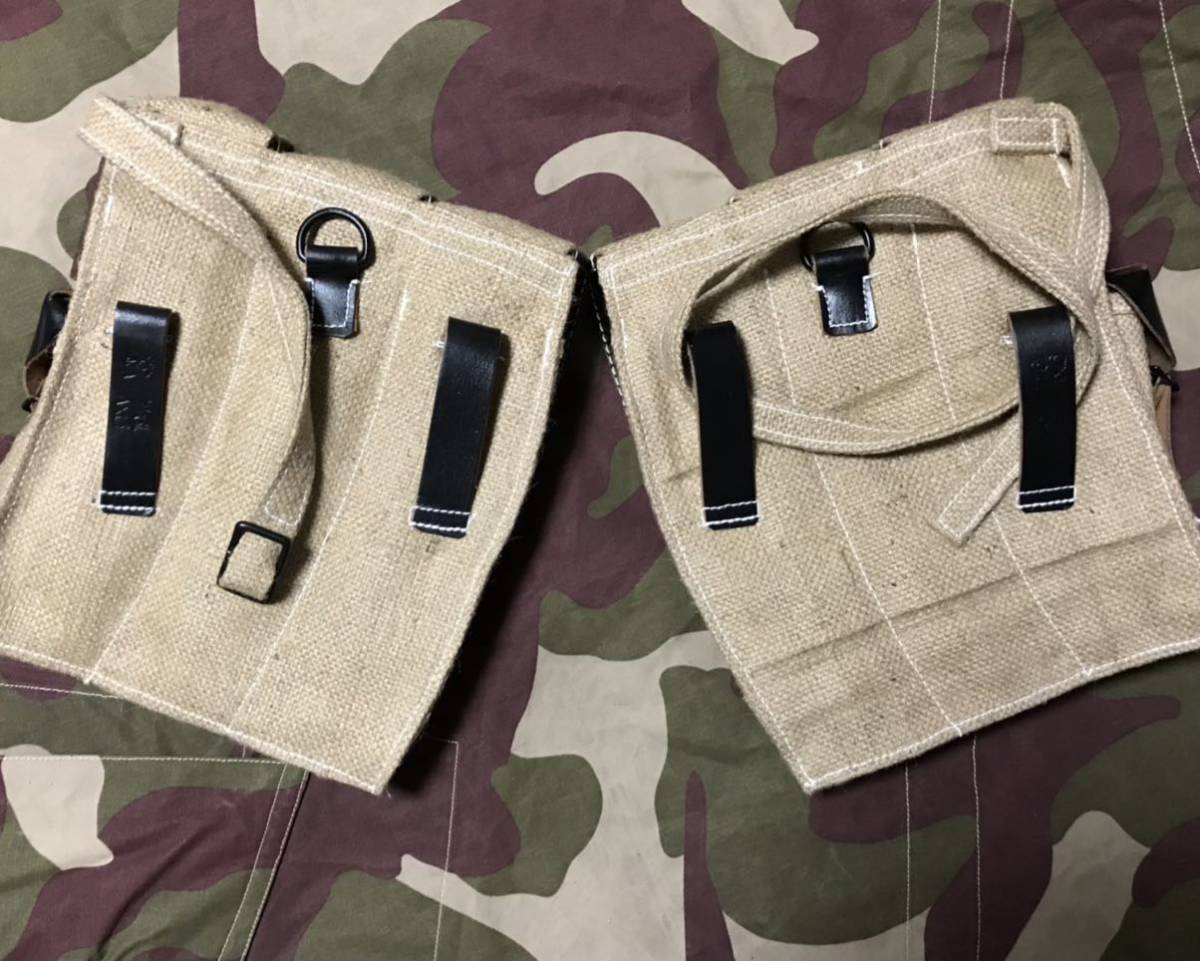 レプリカ WWⅡ ドイツ軍 Mkb42マガジンポーチ 左右セット 中古