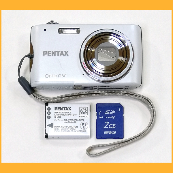 PENTAXペンタックス コンパクトデジタルカメラ Optio P80 ホワイト