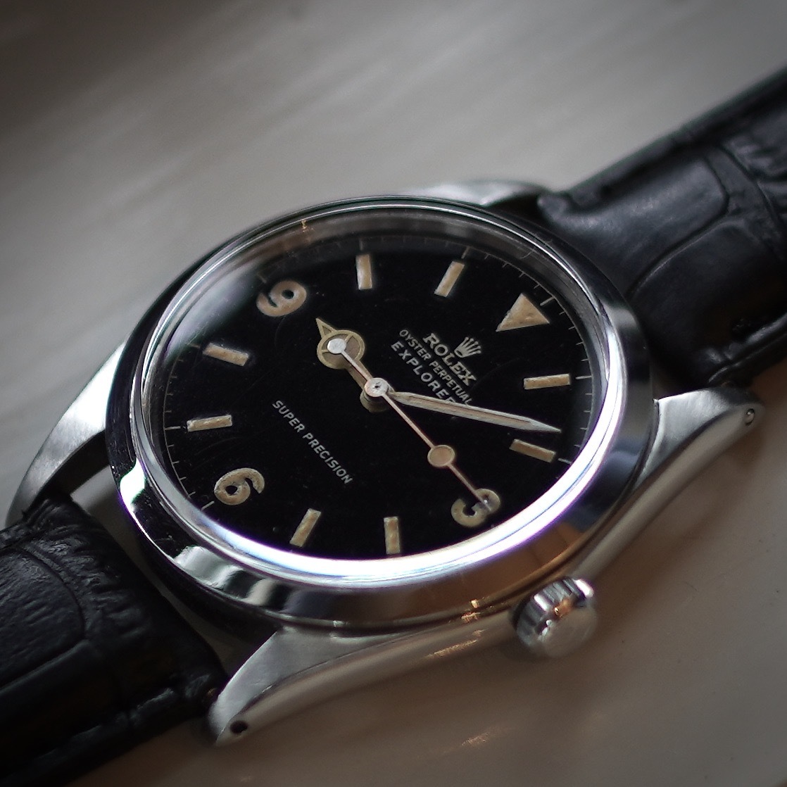 【やや傷や汚れあり】Rolex 5504 Explorer Ⅰ Circle Gilt Dial 63年製 防水加工済みの落札情報詳細