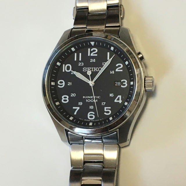 セイコー キネティック 海外モデル 5M82 二次電池交換済】極美品