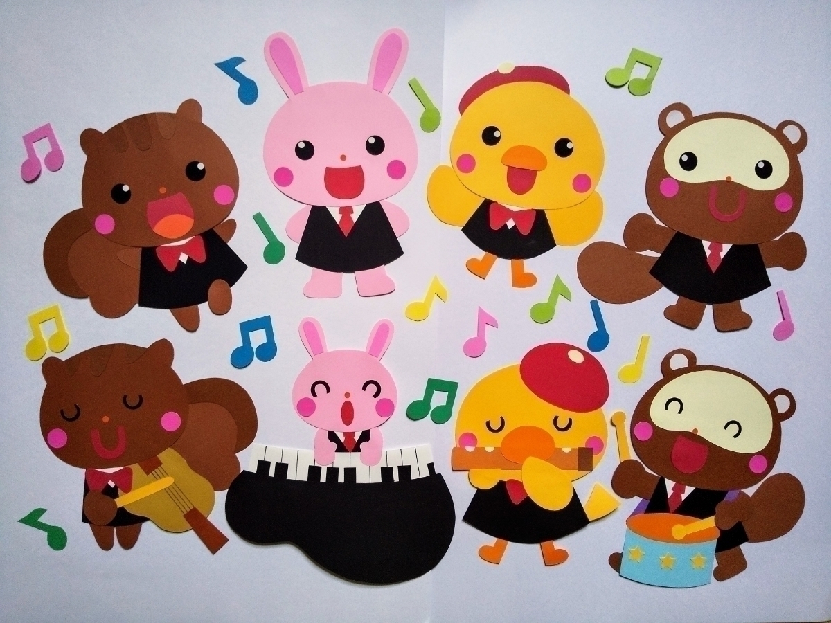 未使用 山の音楽家 ペープサートにも 幼稚園 保育園 施設 壁面 装飾 保育 壁面 秋 楽器遊び 発表会 の落札情報詳細 ヤフオク落札価格情報 オークフリー スマートフォン版