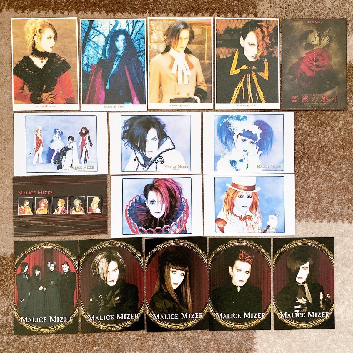 MALICE MIZER　マリスミゼル　オフィシャルＦＣ ハガキ３枚セット ♢マリスミゼルハガキ♢