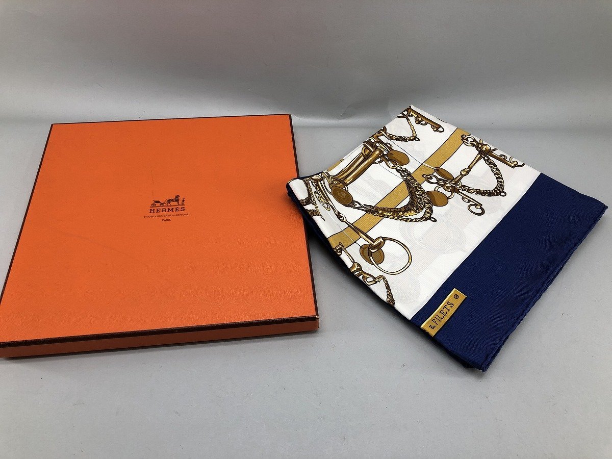 HERMES エルメス 大判スカーフ カレ90 D135 小物 