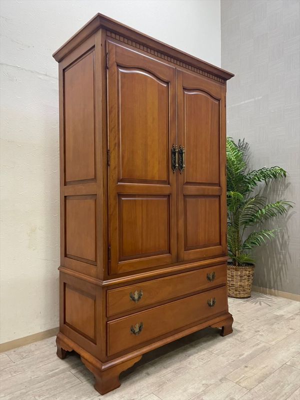 【値下げしました】木製クローゼット ダークブラウン 府中家具 値下げしました】木製クローゼット ダークブラウン 府中家具