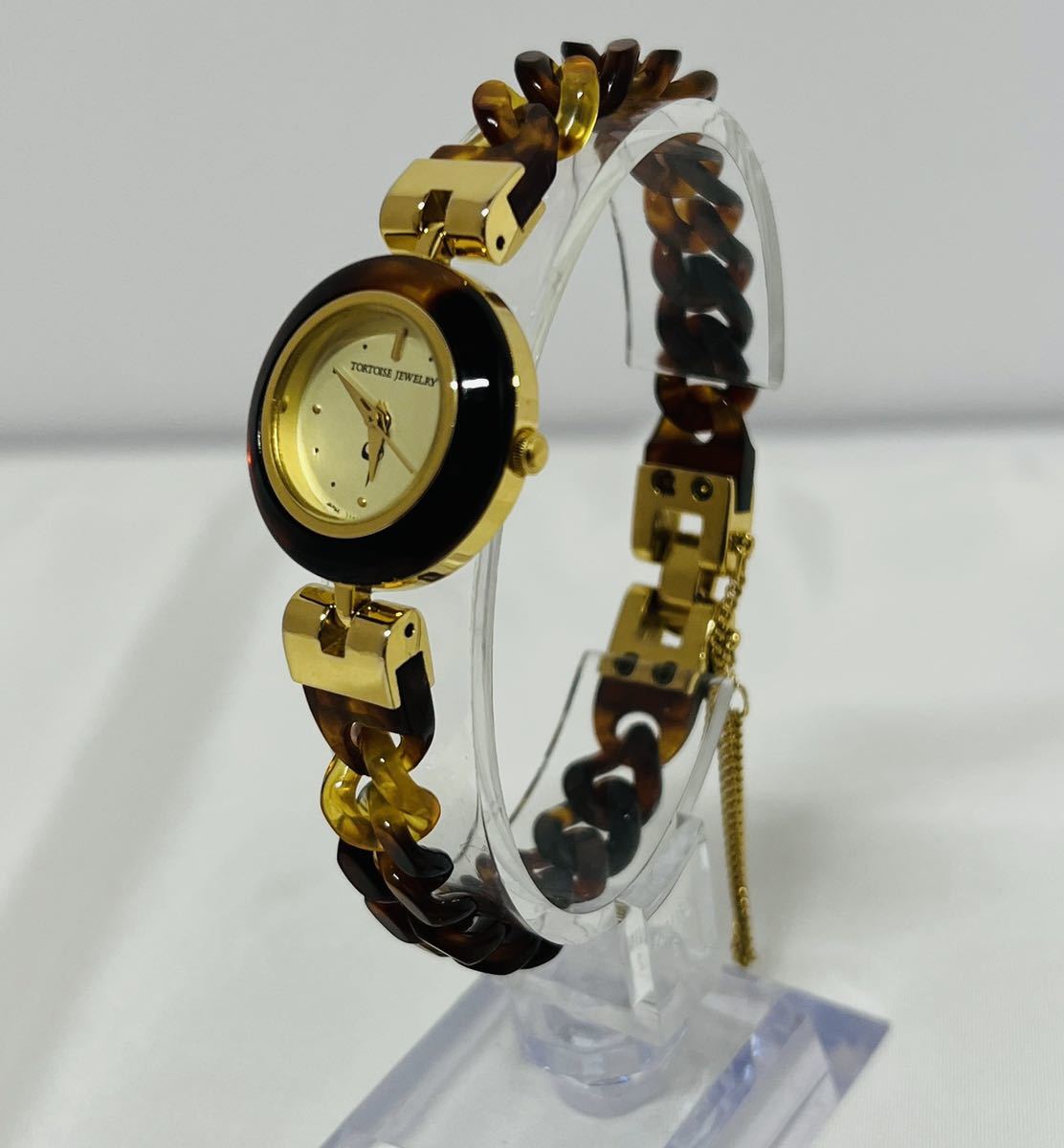 TORTOISE JEWELRY 本鼈甲 鼈甲 腕時計 レディース Diamond べっ甲