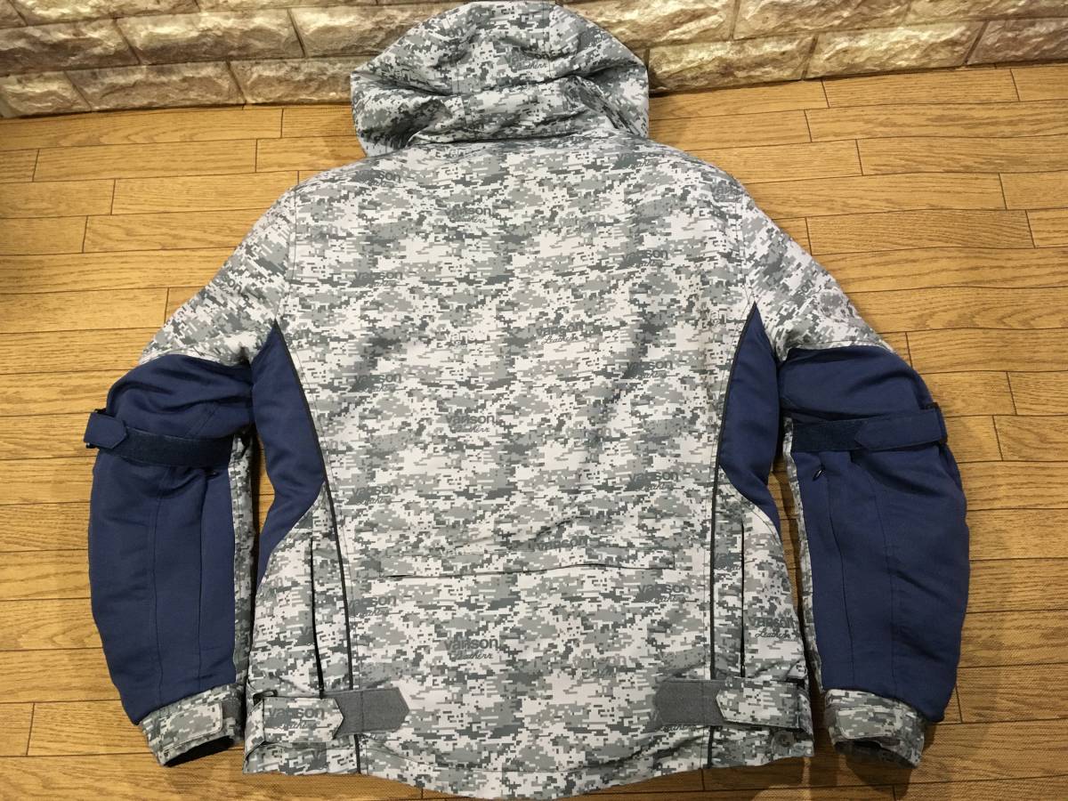 やや傷や汚れあり】 VANSON 冬対応商品 ナイロンパーカー デジカモ色