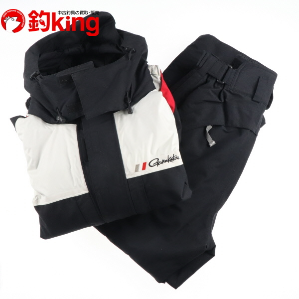 美品 L がまかつ GM-3044 ゴアテックス ウィンドアップレインスーツ