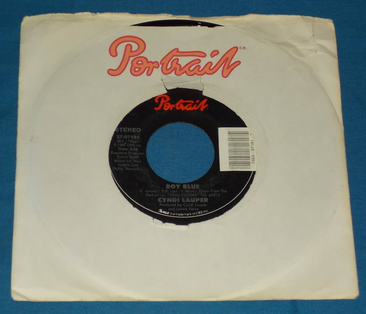【傷や汚れあり】☆7inch EP★US盤 CYNDI LAUPER/シンディ・ローパー「Boy Blue/ボーイ・ブルー」80s名曲! の