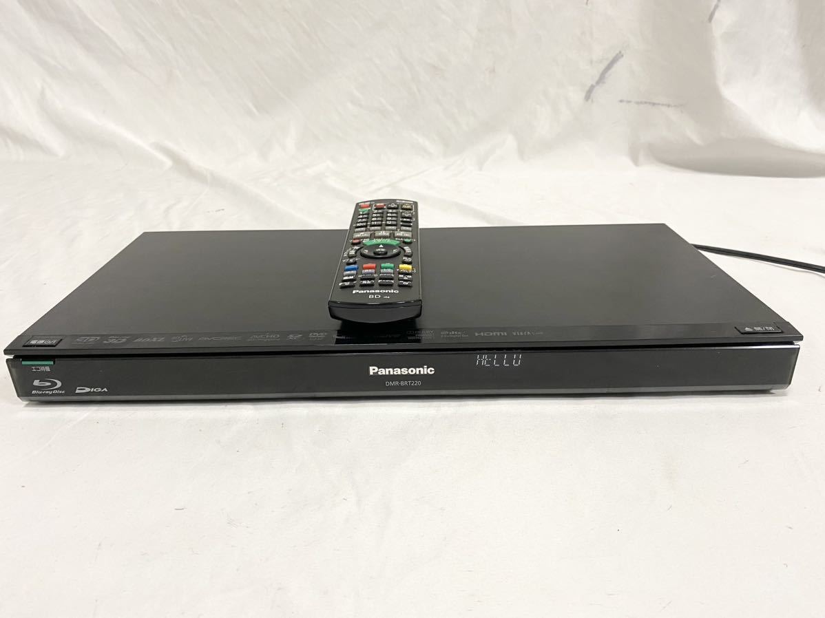 【やや傷や汚れあり】1K010 Panasonic パナソニック Bluray DISC RECORDER DMRBRT220 ブルーレイ