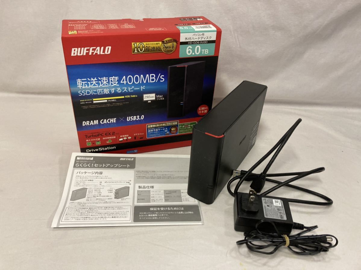 BUFFALO 外付けハードディスク 6TB ブラック HD-AD6U3 【楽天市場】6tb