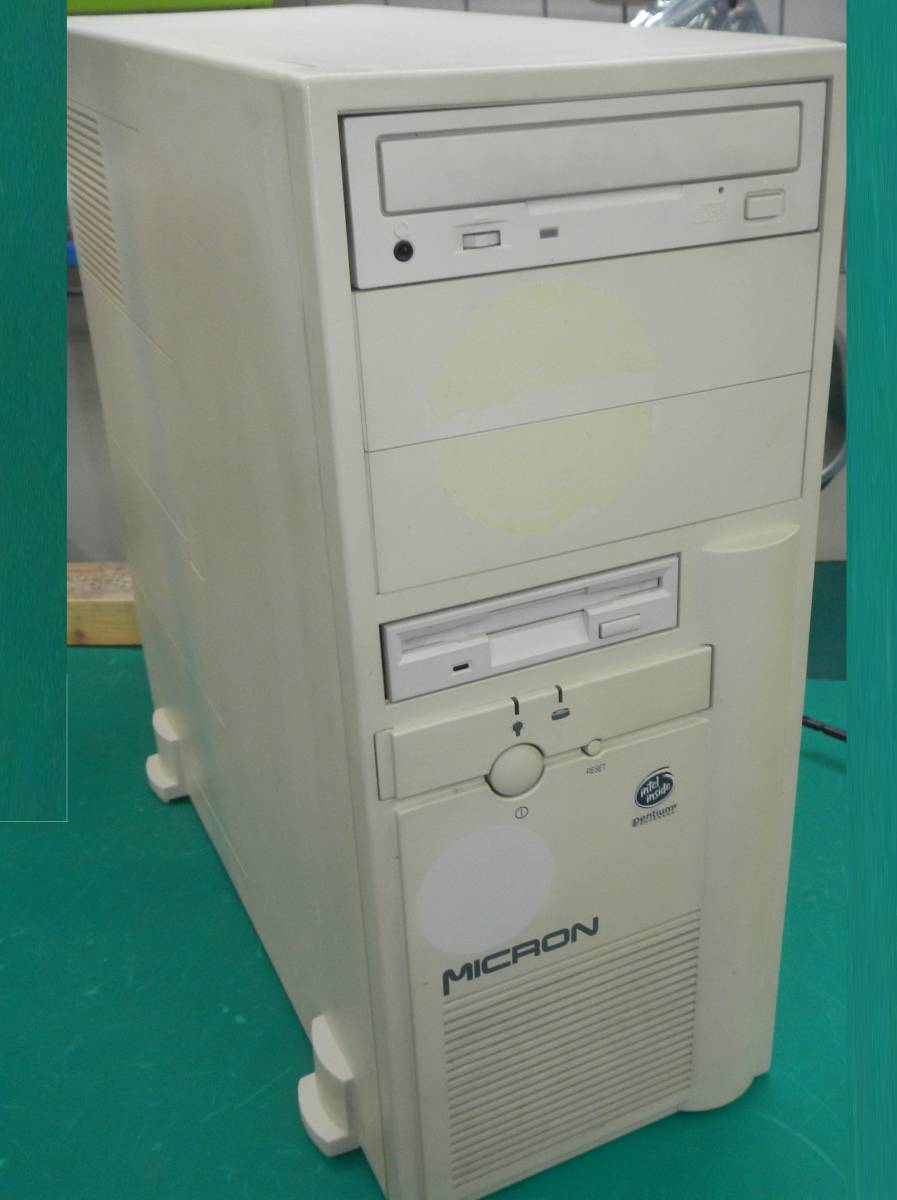 【傷や汚れあり】レトロPC(VintagePC)Micron Millennia P133PCI Pentium166MHz(?) ISA ...