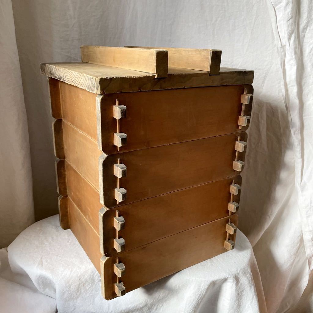 角せいろ レトロ 蒸し器 古道具 アンティーク雑貨 木製 すだれ