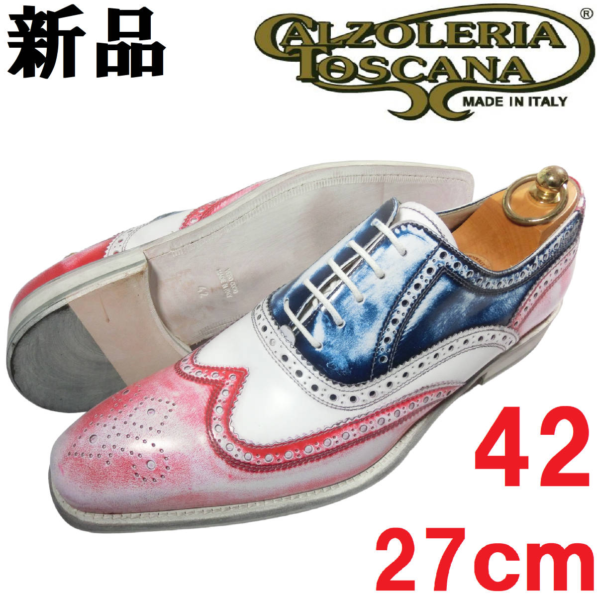 新品◇イタリア製】カルッツォレリア トスカーナ 革靴 42 27cm 特价 ...