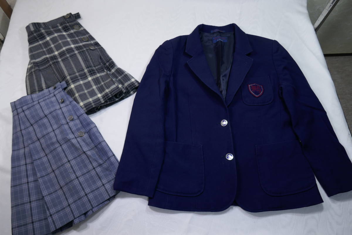 US696 () 千葉県 松戸国際高校 6点セット /指定品/160A/M/W72/ブレザー