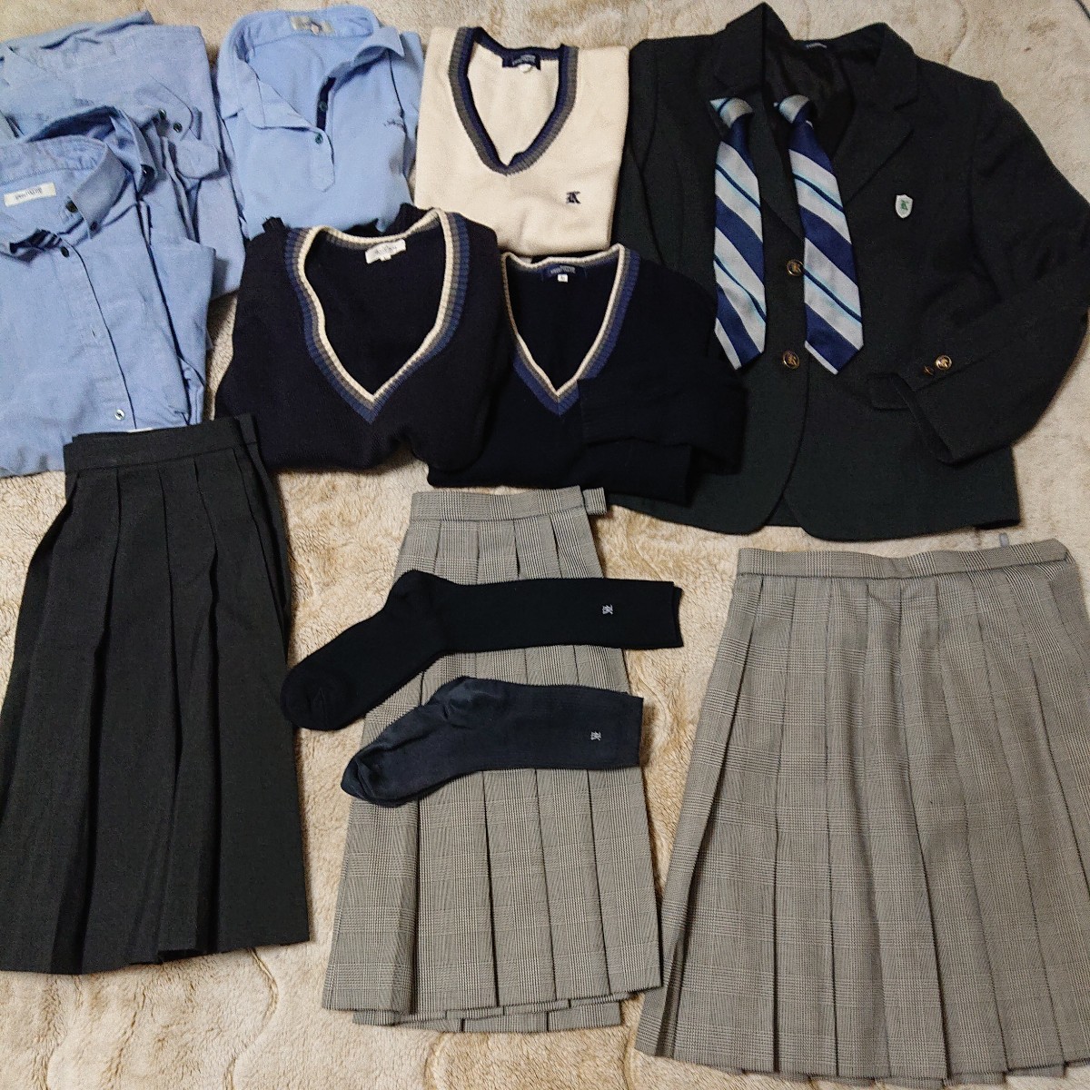 古城池高校　制服一式 未使用】岡山県立倉敷古城池高校 女子制服 16点フルセット レア 進学校
