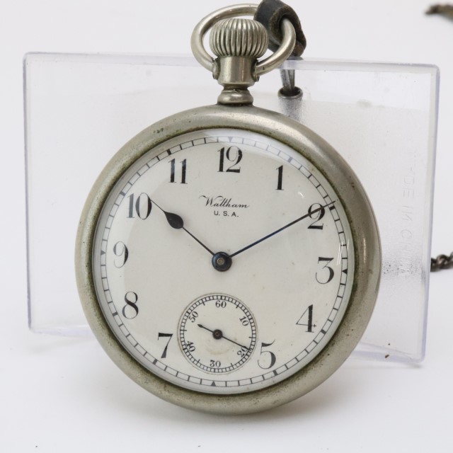 要修理品!!不動!! WALTHAM/ウォルサム ハンターケース STERLING刻印