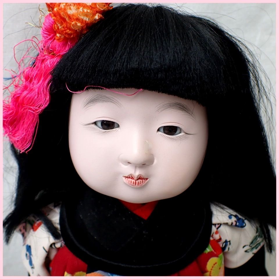 市松人形 竹内益次郎　吾妻人形　日本人形　大正　レトロ　約39cm 骨董　訳あり 市松人形 竹内益次郎 吾妻人形 日本人形 大正 レトロ 約39cm 骨董 訳