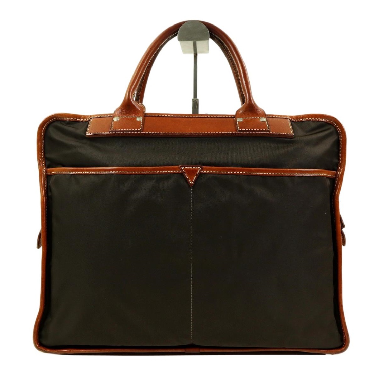 ヨコ美品　Felisi フェリージ 8637/2 グリーン ブリーフケース d7930_1.jpg