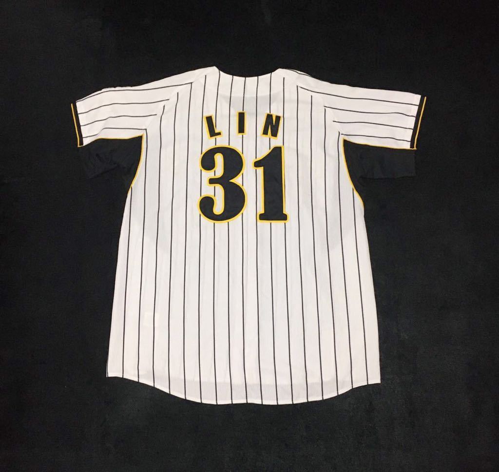 阪神タイガース　林　威助　刺繍ユニフォーム　ホームユニフォーム 阪神タイガース - 阪神タイガース 林威助 ビジター ブラック
