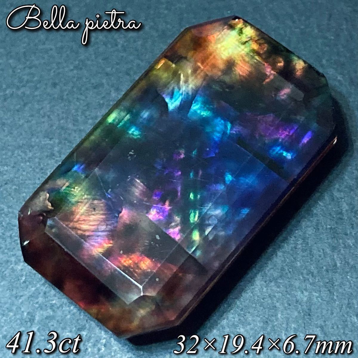 美遊色 アンモライト ダブレット ルースストーン オパール化 天然石 化石 裸石 美遊色！高品質☆希少☆アンモライト ルースストーン ダブレット