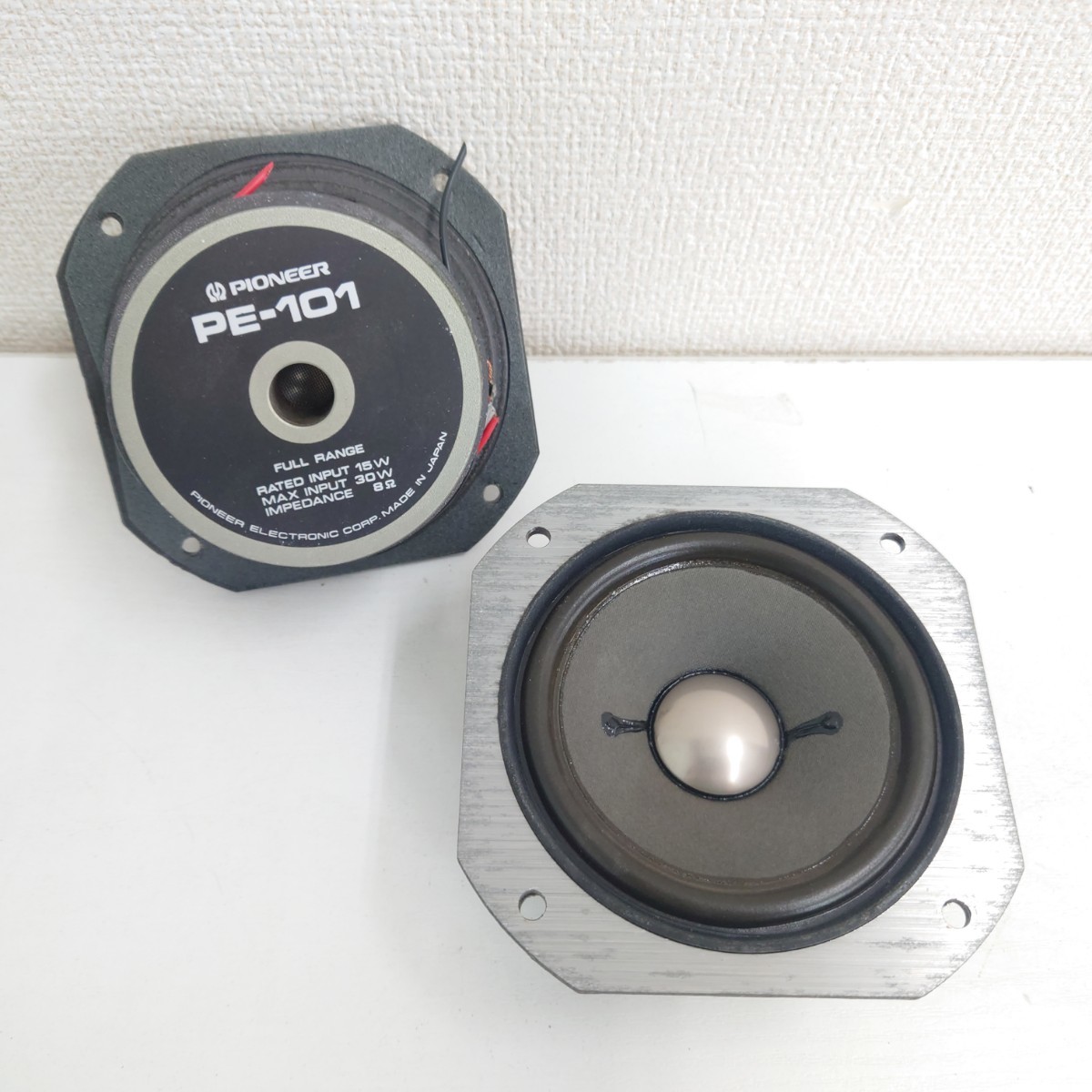 PIONEER PE-101 フルレンジスピーカー ペア 純正エンクロージャー？ 幅