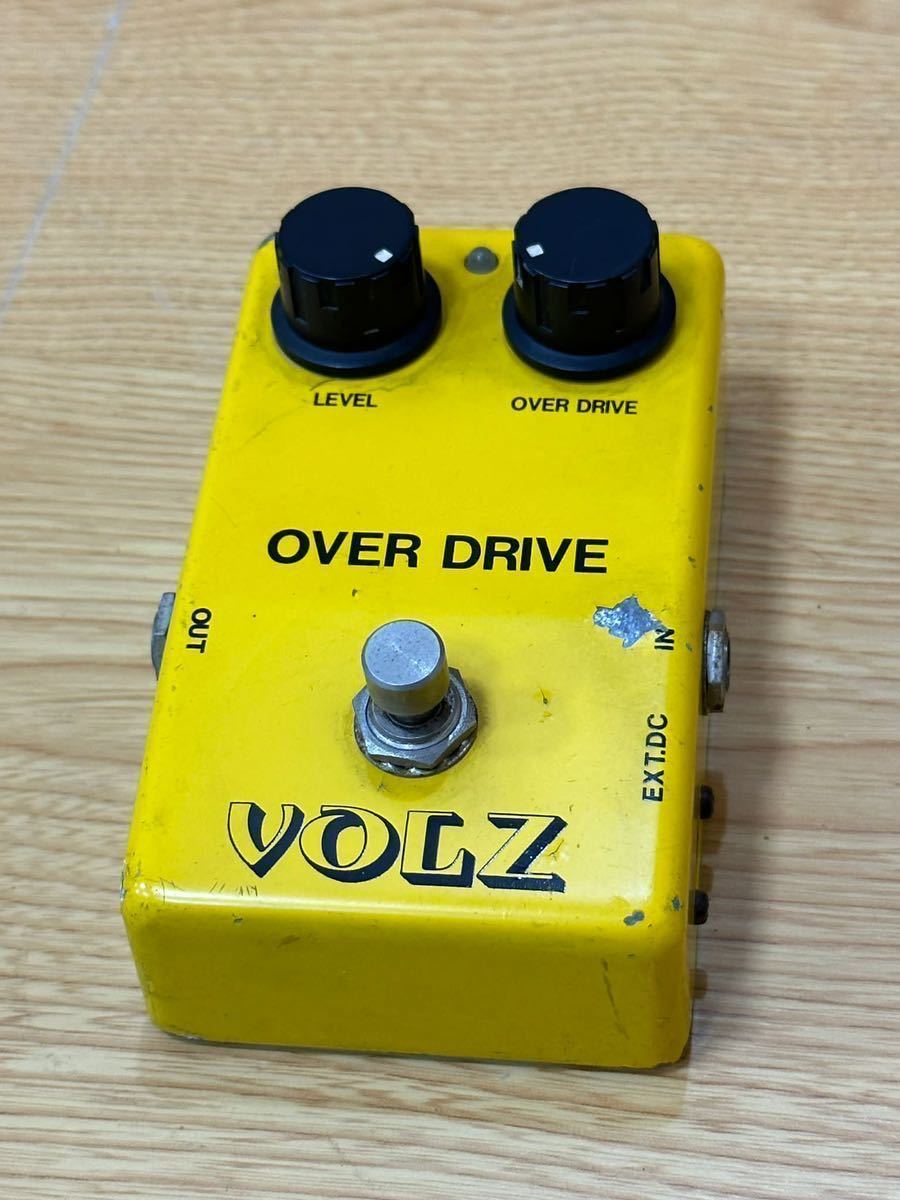 【やや傷や汚れあり】☆ VOLZ OVER DRIVE エレキギター用 オーバードライブペダル エフェクター 多分 1970年代 動作品 ☆の